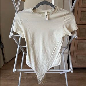 SKIMS Ivory Short Sleeve Bodysuit